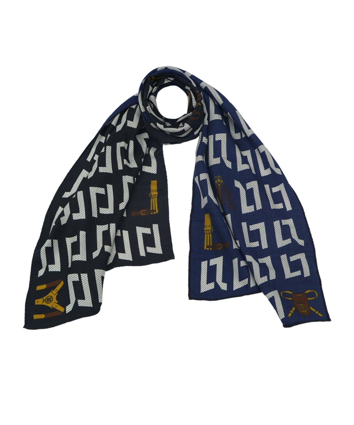 루이까또즈스카프(LOUIS QUATORZE SCARF) 더위시 양면 롱 스카프 블랙