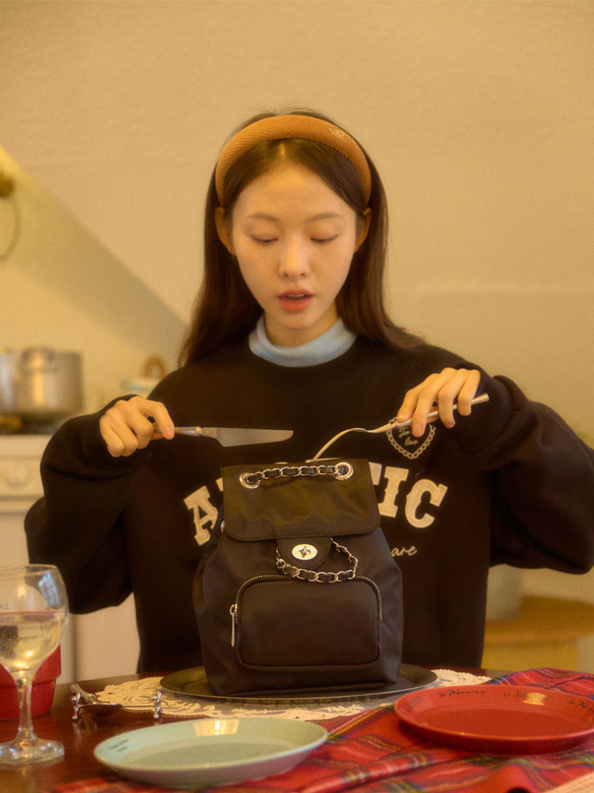 아노에틱(ANOETIC) ANC CLASSIC OUTPOCKET BACKPACK_NYLON BLACK