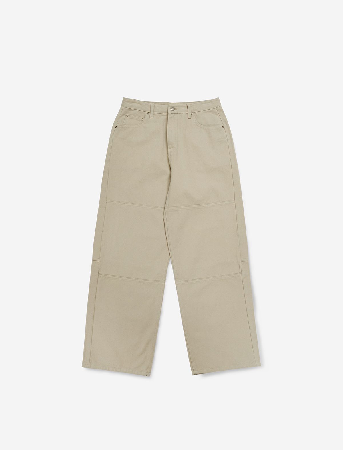 플랫웨이브 인 서울(FLATWAVE IN SEOUL) Vee Wide Cotton Pants Beige
