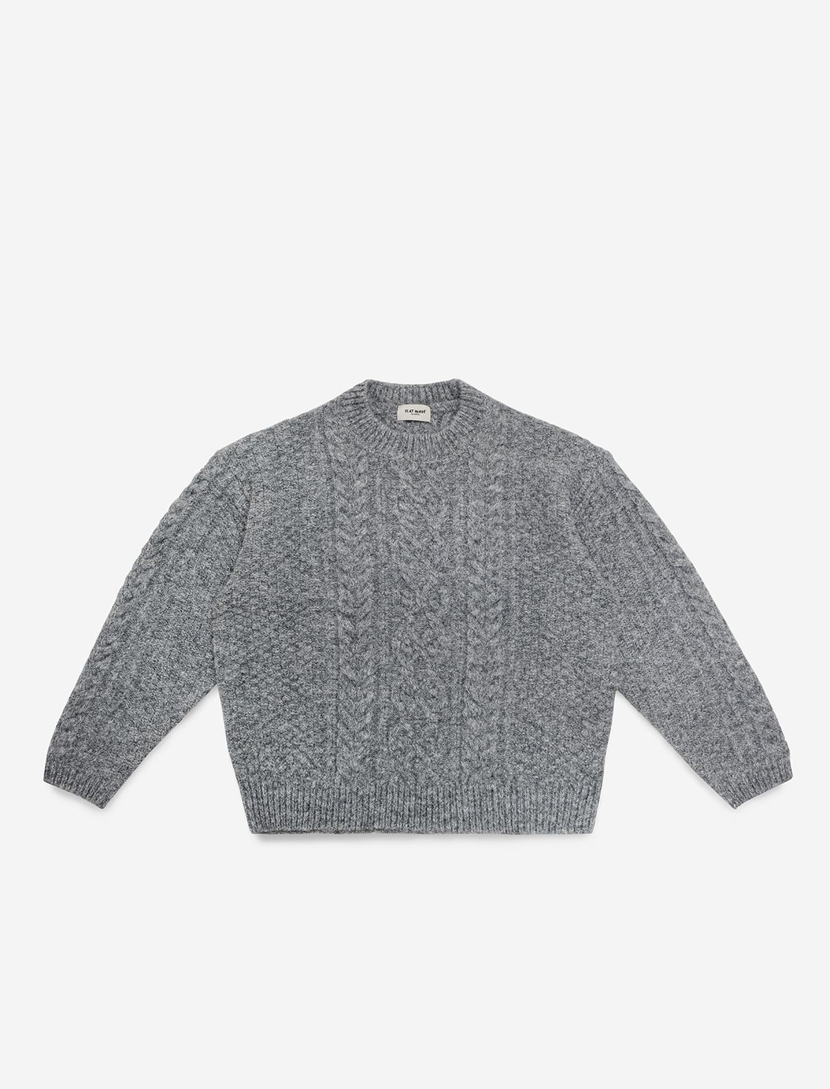 플랫웨이브 인 서울(FLATWAVE IN SEOUL) Daze Wool Fisherman Round Knit Grey