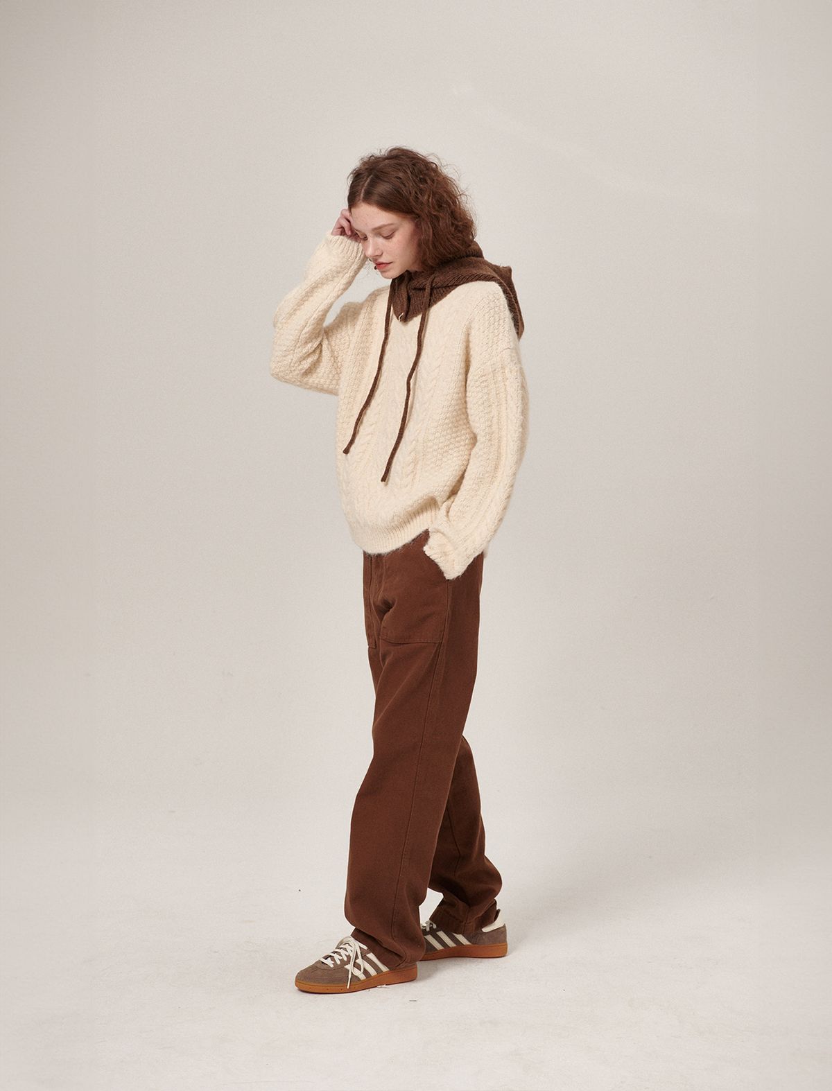플랫웨이브 인 서울(FLATWAVE IN SEOUL) Daze Wool Fisherman Round Knit Ivory