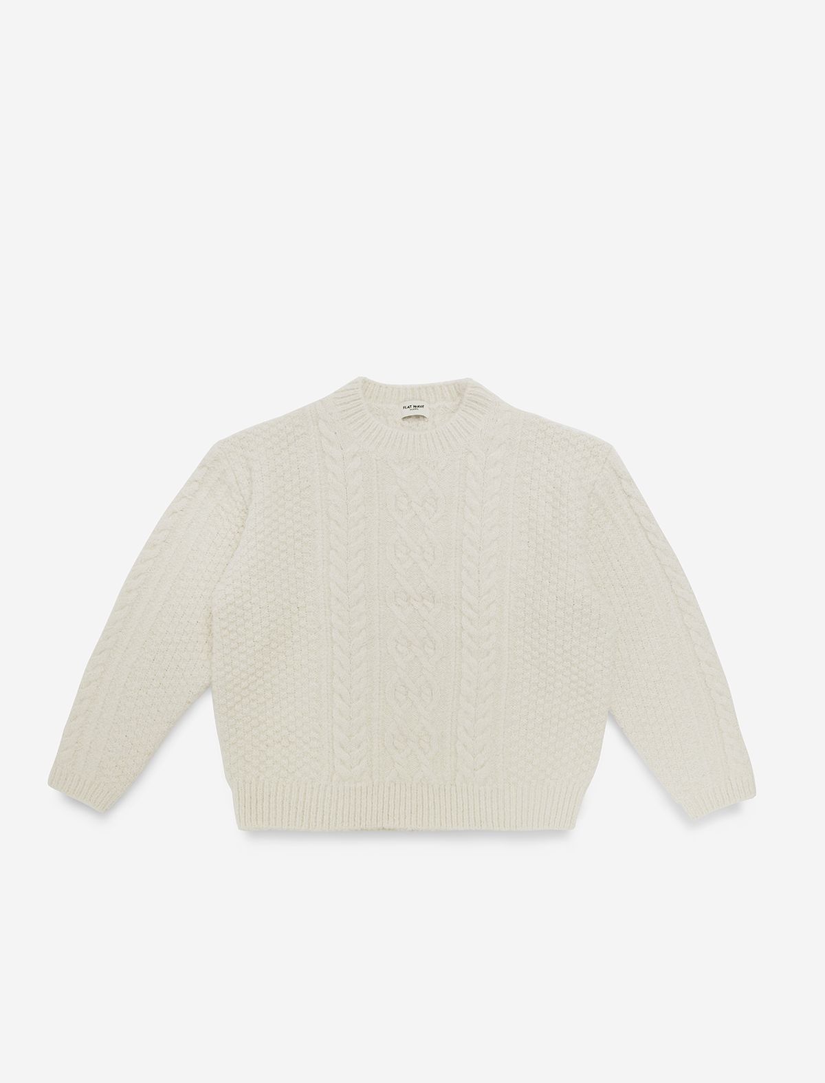 플랫웨이브 인 서울(FLATWAVE IN SEOUL) Daze Wool Fisherman Round Knit Ivory