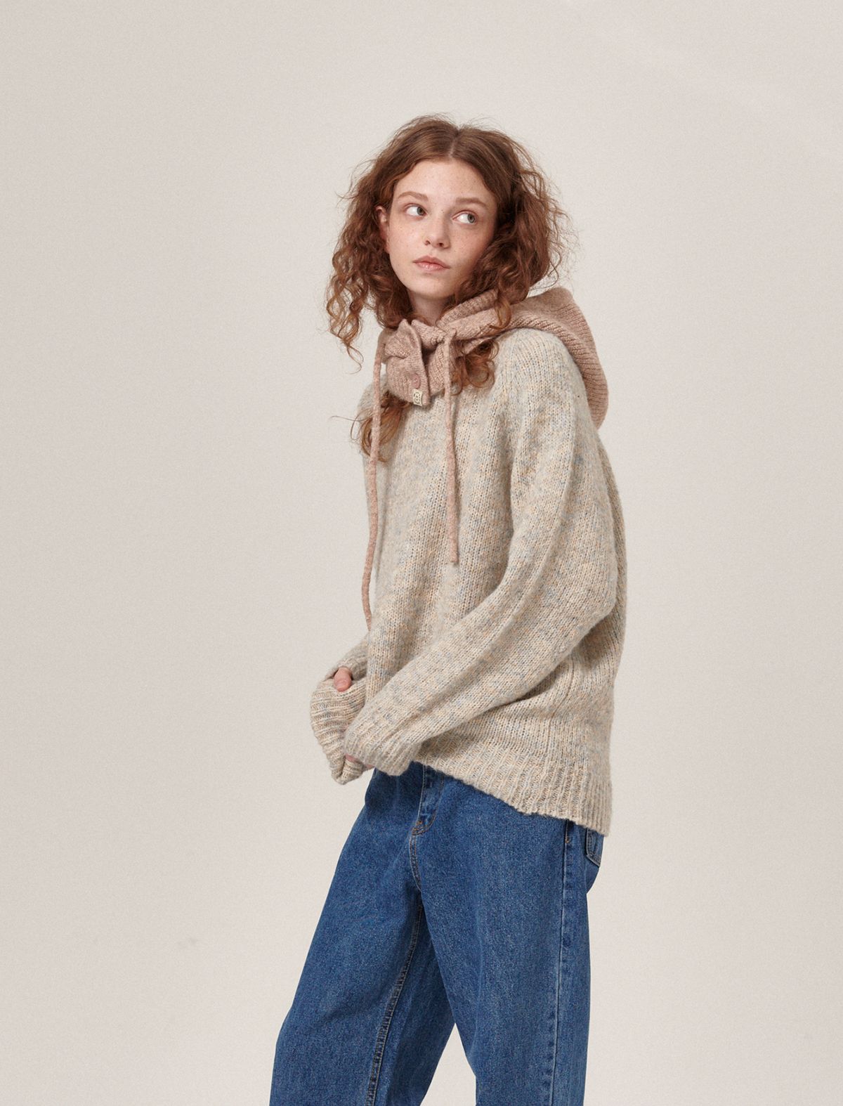 플랫웨이브 인 서울(FLATWAVE IN SEOUL) Wavt Wool Round Knit Beige