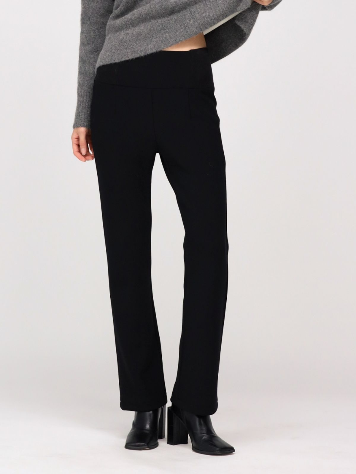 아쿠드(ACUD) (기모) Slim Straight Legging Slacks _Black