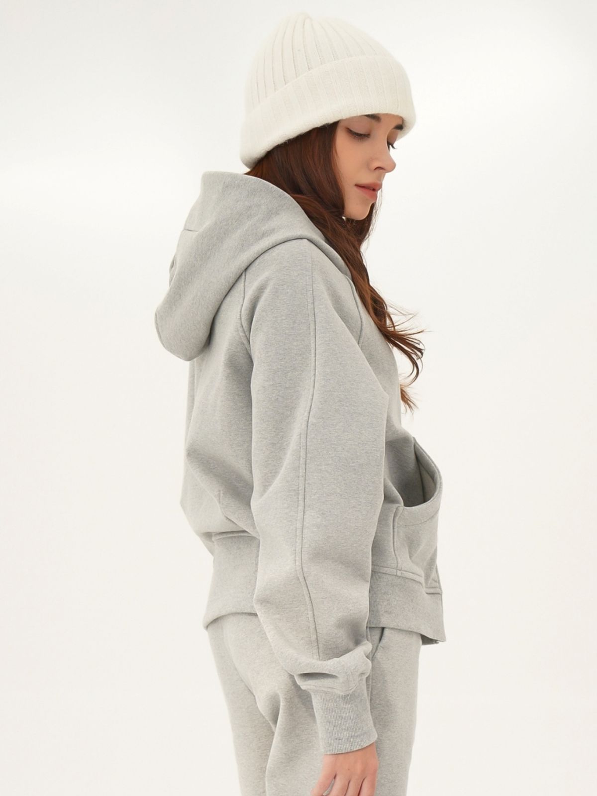 아쿠드(ACUD) (기모) Hoodie Sweat Zip up _Grey