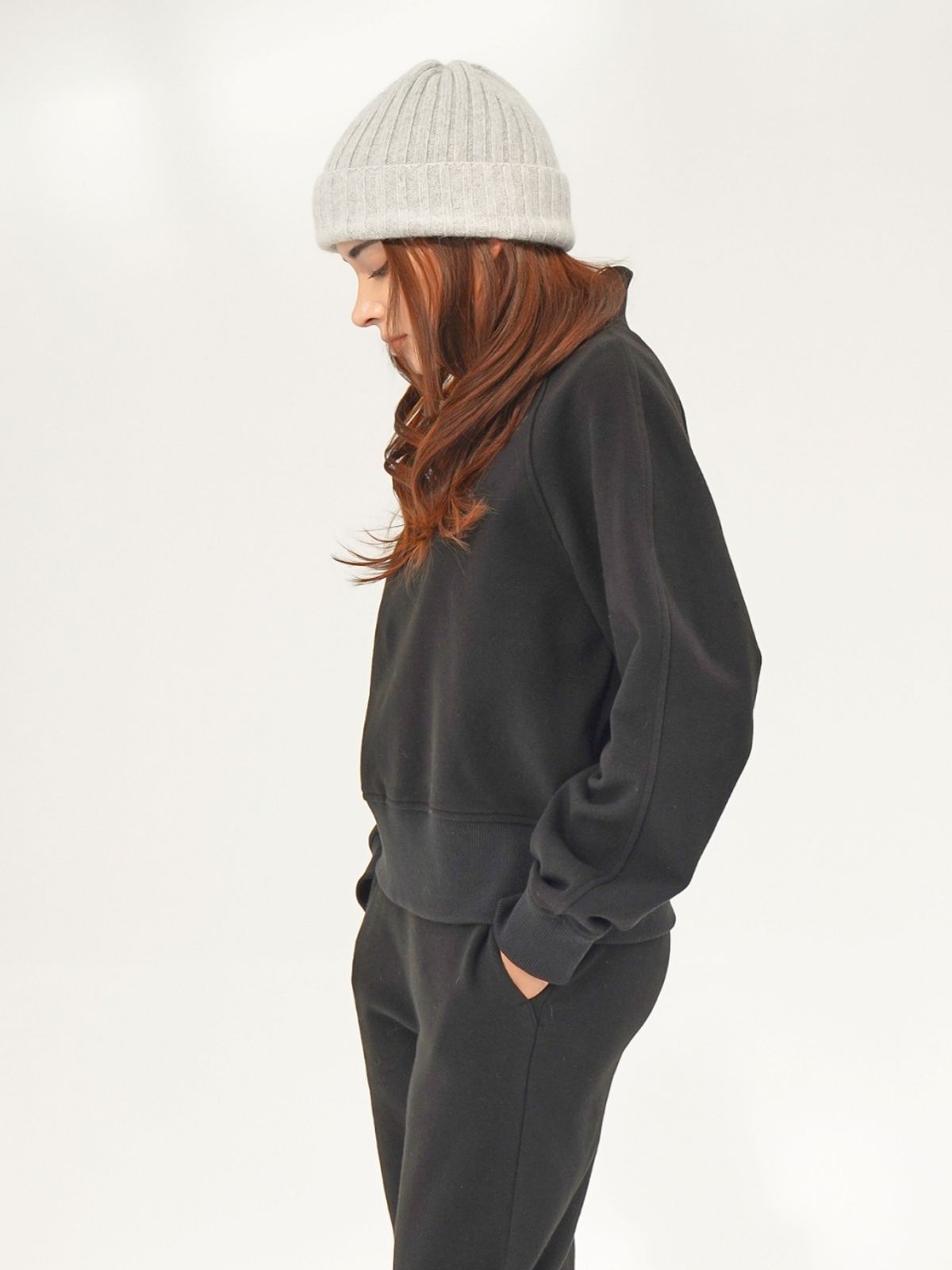 아쿠드(ACUD) (기모) Hoodie Sweat Zip up _Black