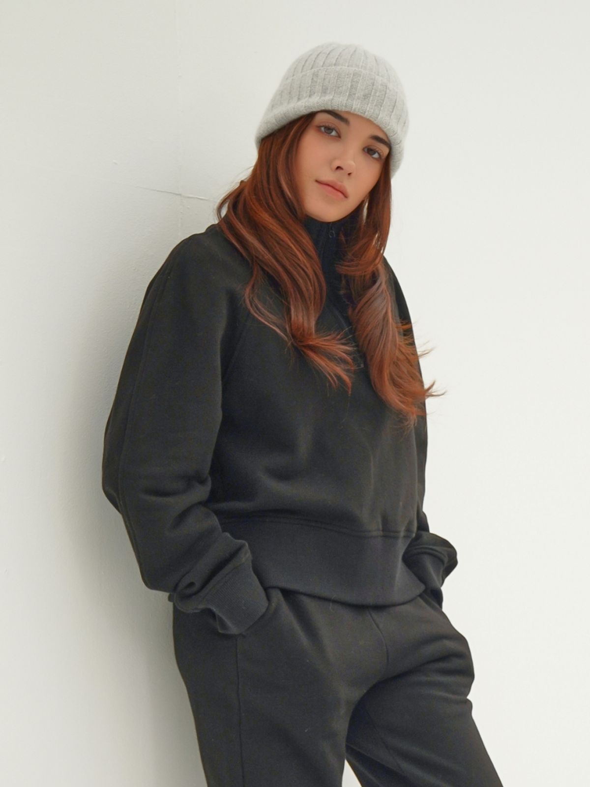 아쿠드(ACUD) (기모) Hoodie Sweat Zip up _Black