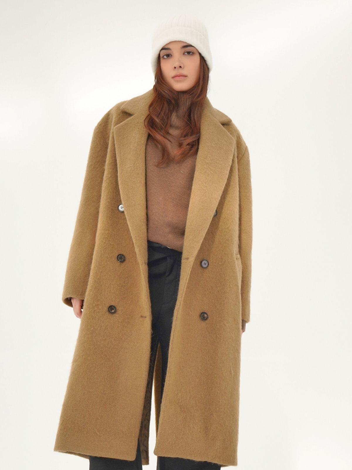 아쿠드(ACUD) Alpaca Fur Long Coat _Beige