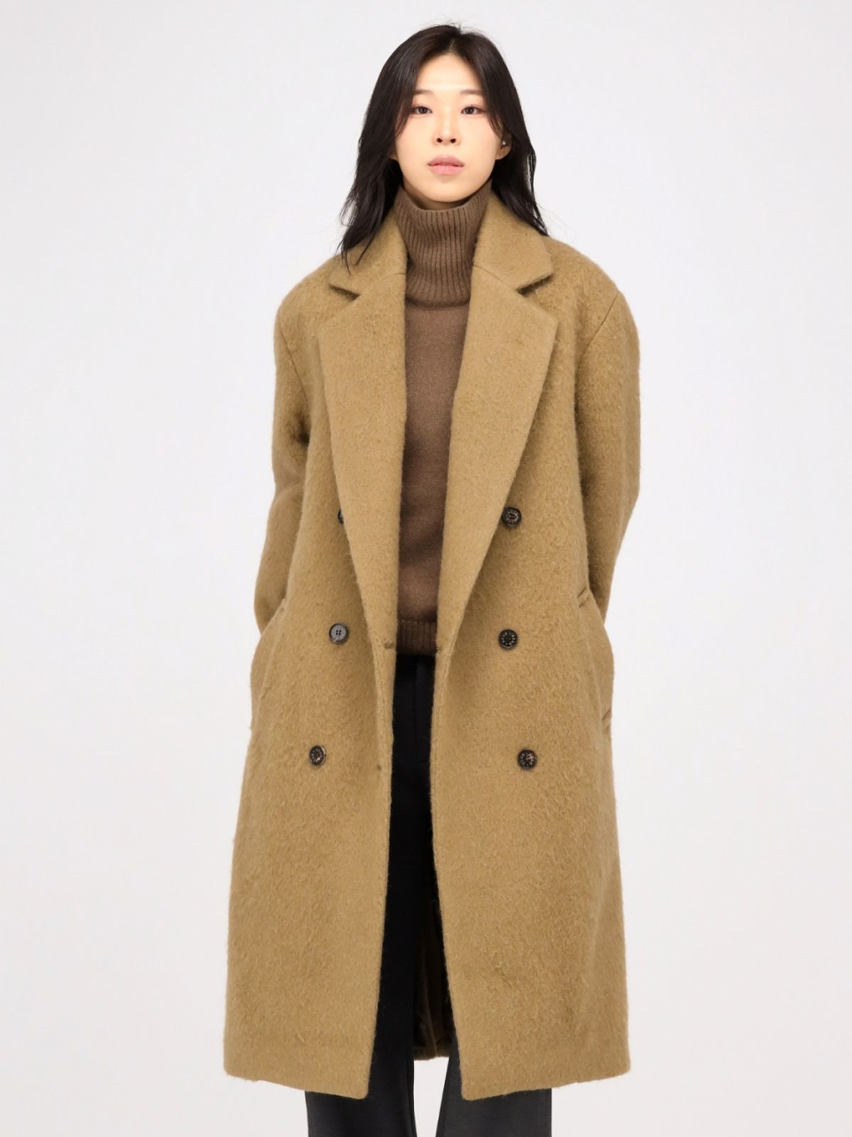 아쿠드(ACUD) Alpaca Fur Long Coat _Beige