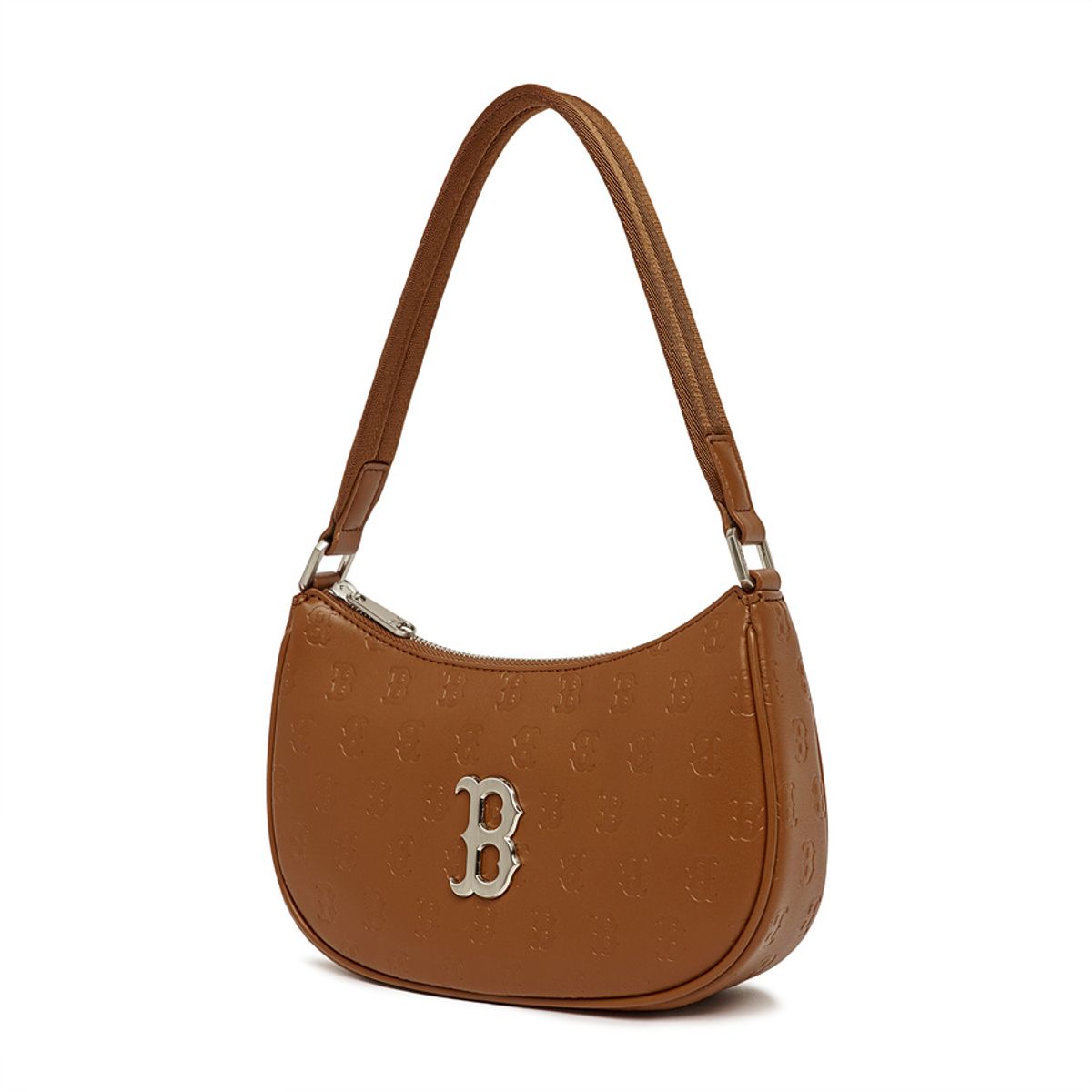엠엘비(MLB) 클래식 모노그램 엠보 호보백 B (Brown)