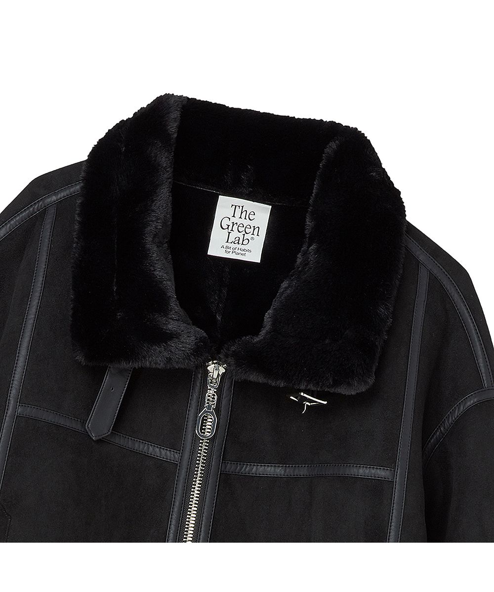 MUSINSA公式 | THE GREEN LAB FAUX Fur High Neck Mustang Jacket 