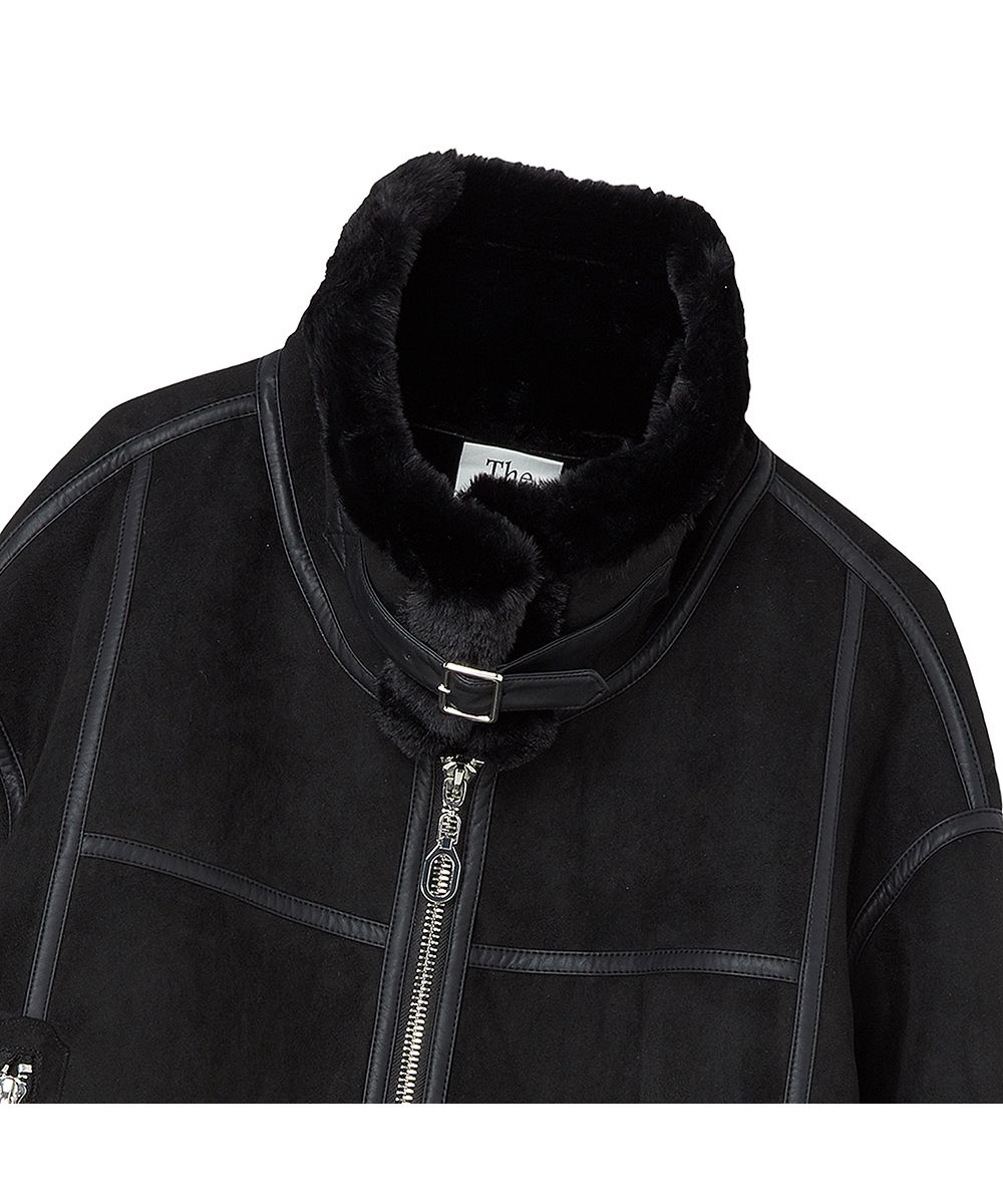 MUSINSA公式 | THE GREEN LAB FAUX Fur High Neck Mustang Jacket 