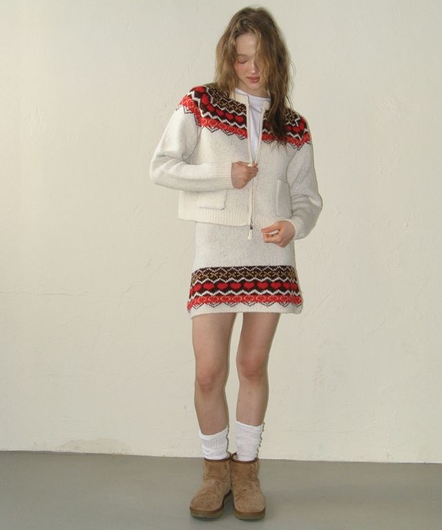 ミニスカート RONRON HEART NORDIC ZIP UP SKIRT IVORY RR24DSK3612IV MUSINSA | RONRON HEART NORDIC ZIP UP SKIRT IVORY