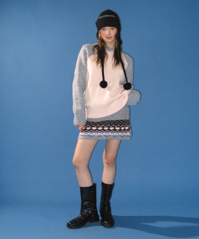 MUSINSA公式 | RONRON HAND STITCH TROOPER KNIT BEANIE BLACK