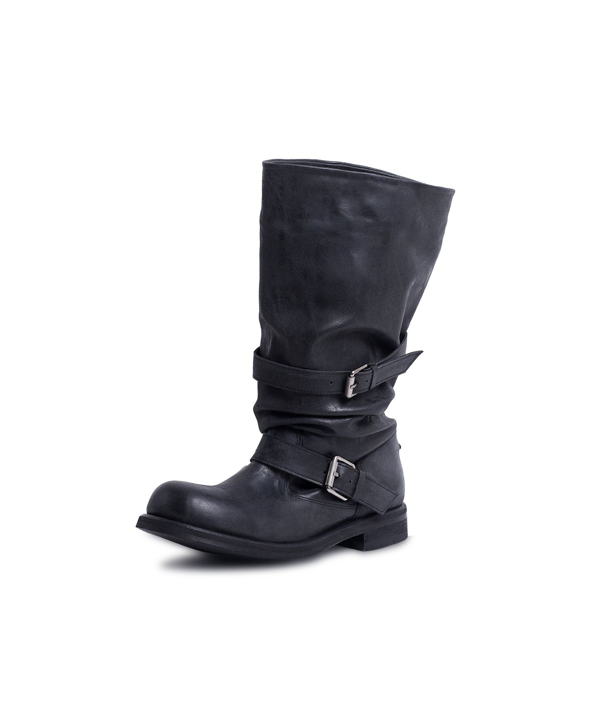 네거티브쓰리(NEGATIVETHREE) (Men )Slouchy Long Boot_Washed Black
