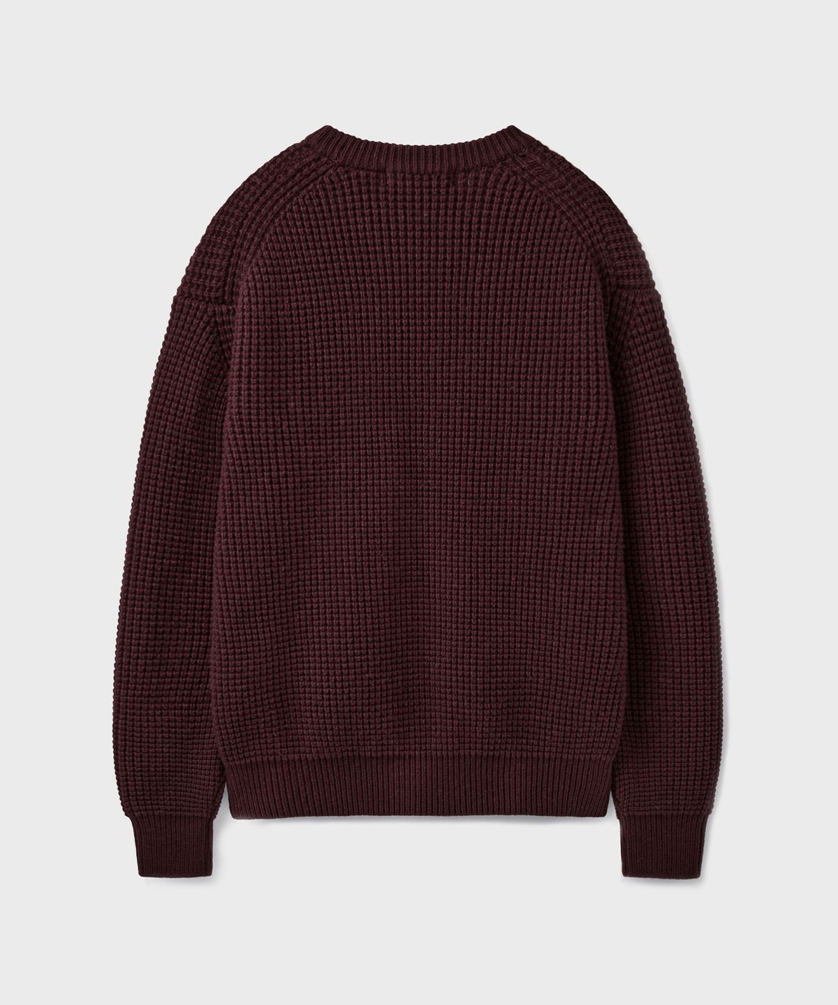 브랜디드(BRANDED) CHAIN HEAVY WOOL SWEATER [BURGUNDY]