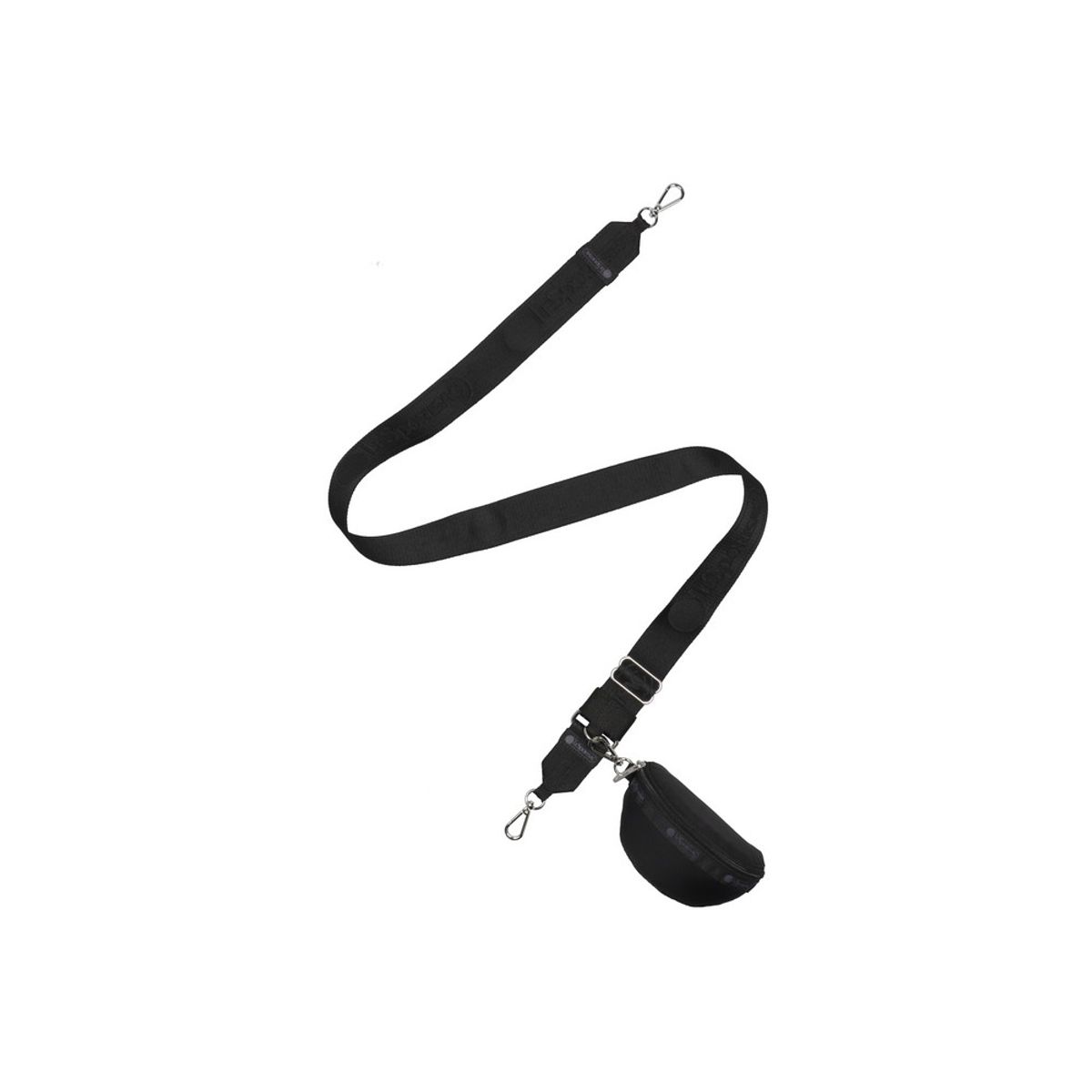 레스포색(LESPORTSAC) 블랙 토널 로고 디태쳐블 숄더 스트랩 [1591.HB77]