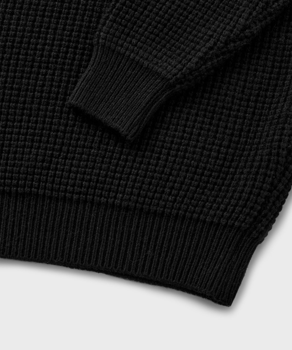 브랜디드(BRANDED) CHAIN HEAVY WOOL SWEATER [BLACK]