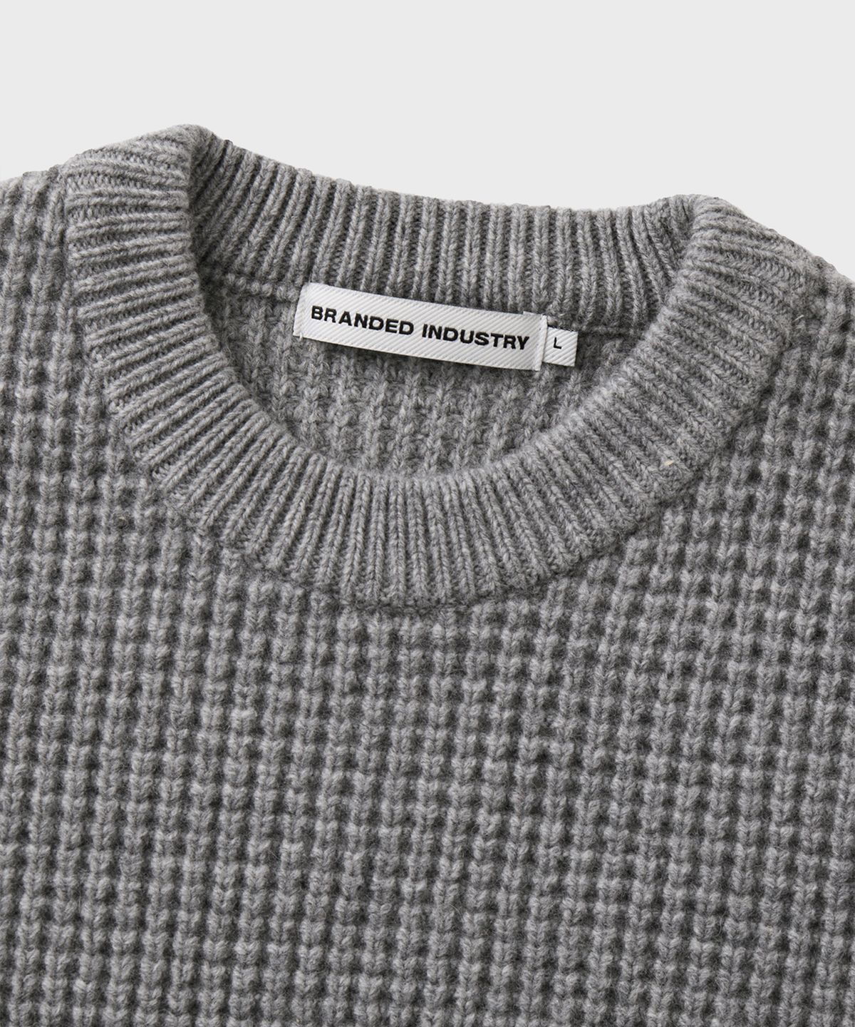 브랜디드(BRANDED) CHAIN HEAVY WOOL SWEATER [GRAY]
