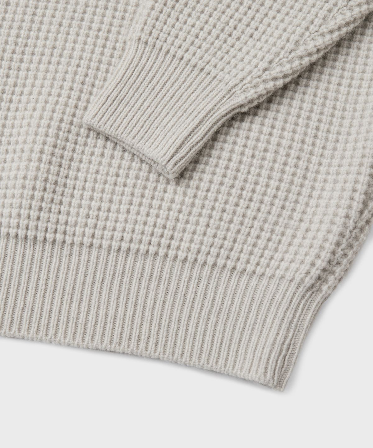 브랜디드(BRANDED) CHAIN HEAVY WOOL SWEATER [IVORY]