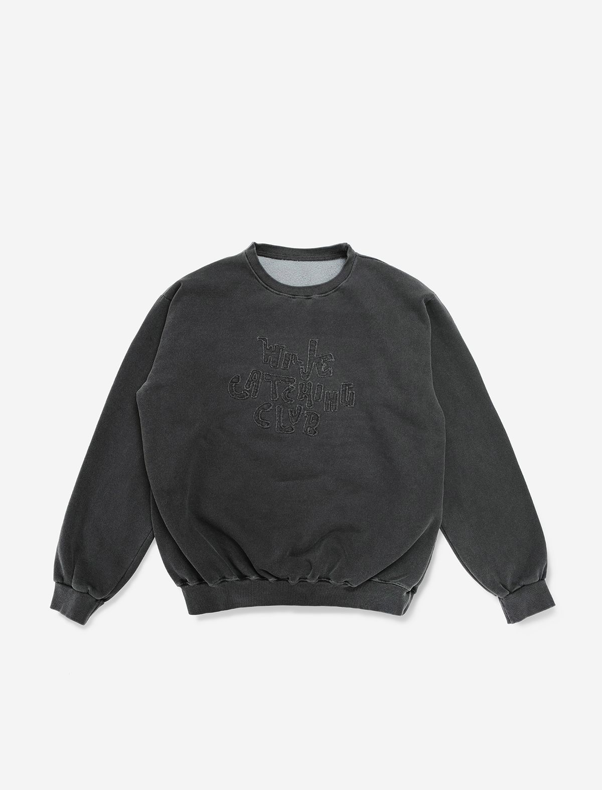 플랫웨이브 인 서울(FLATWAVE IN SEOUL) Hava Patchwork Pigment SweatShirt/Pants Set Charcoal
