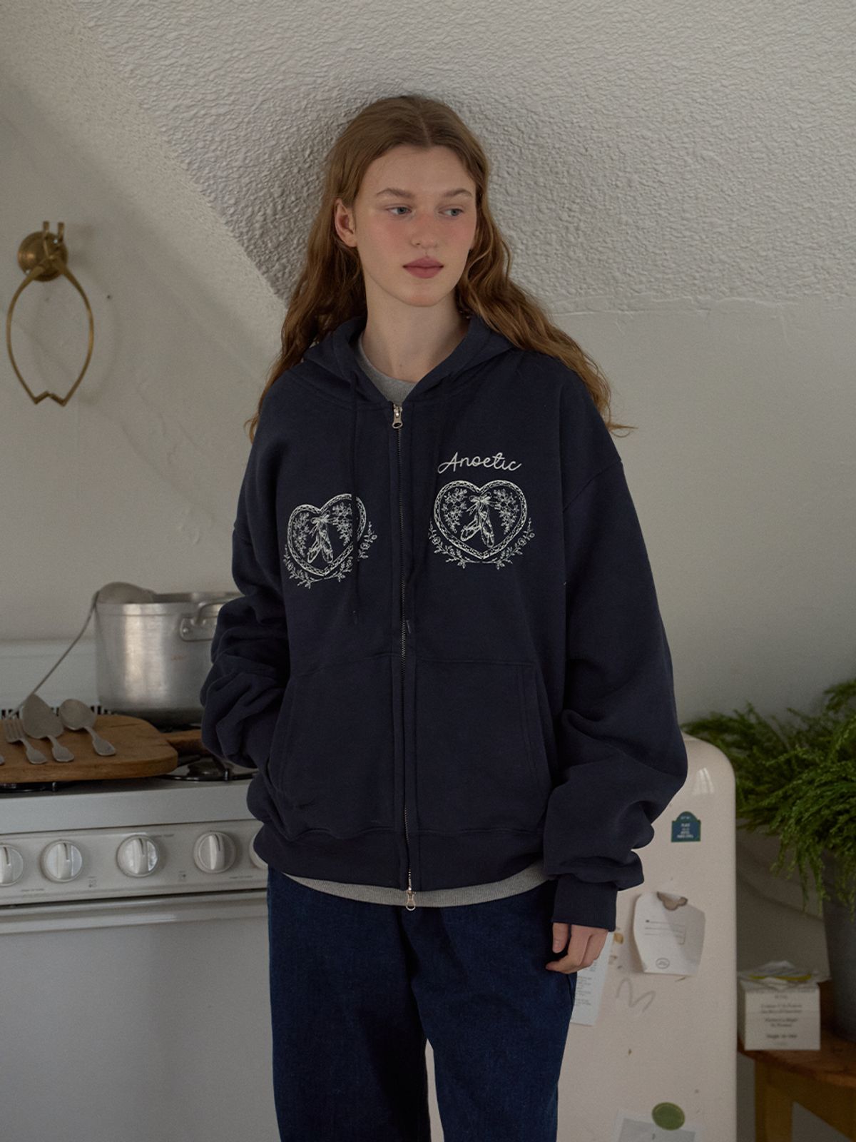 아노에틱(ANOETIC) ANC LOVE BASIC ZIP-UP_2COLOR