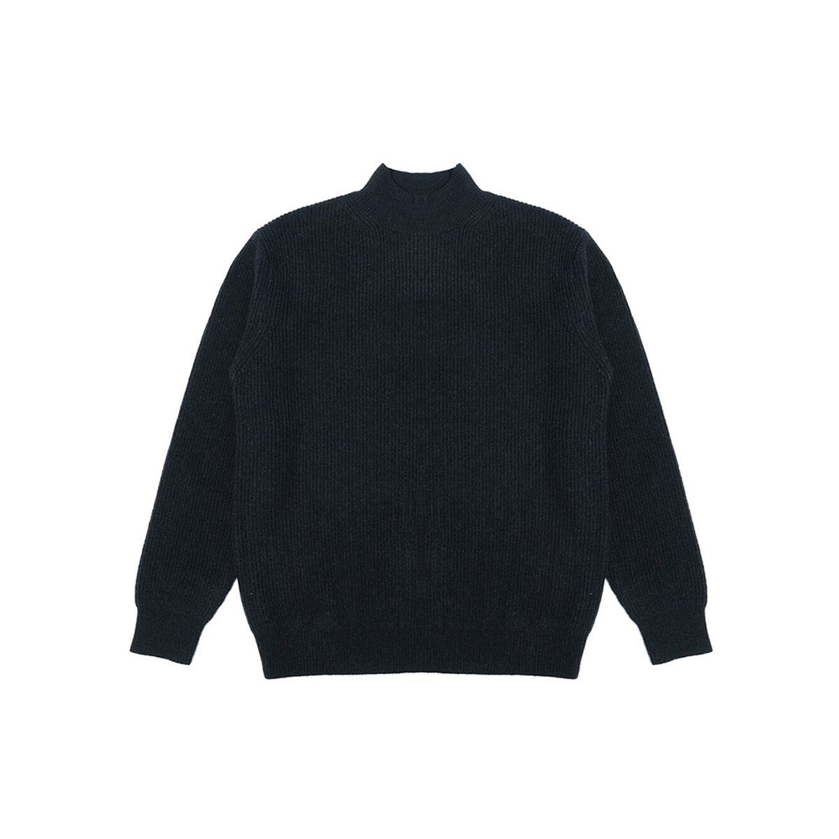 올클래식(ALLCLASSIC) KT025 워셔블 하찌 하프터틀넥 니트_black