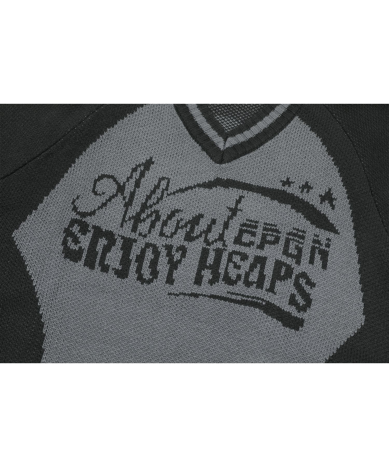 ★CPGN STUDIO_COMPAGNO★ Enjoy cut V-neck knit charcoal MUSINSA | CPGN STUDIO Enjoy Cut V-Neck Knit Charcoal