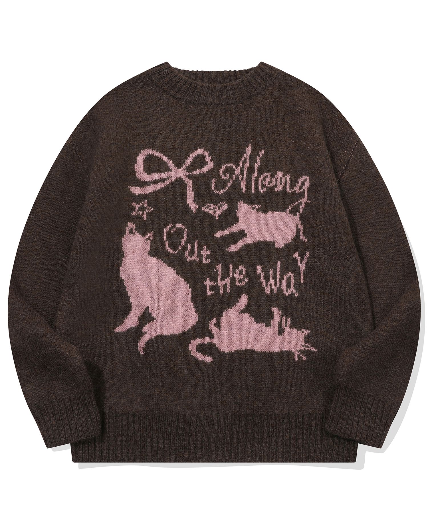 ★CPGN STUDIO_COMPAGNO★ Ribbon Cat Brush Knit Brown MUSINSA | CPGN STUDIO Ribbon Cat Brush Knit Brown