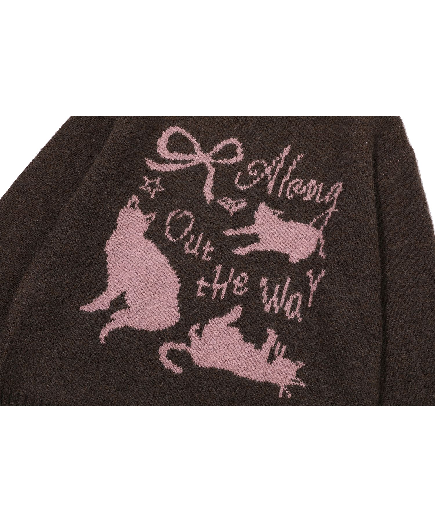★CPGN STUDIO_COMPAGNO★ Ribbon Cat Brush Knit Black MUSINSA | CPGN STUDIO Ribbon Cat Brush Knit Brown
