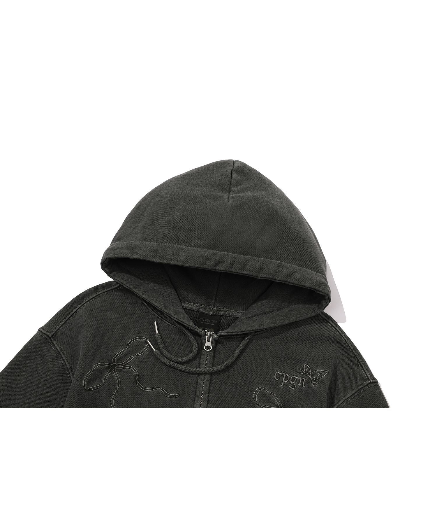 ☆CPGN STUDIO_COMPAGNO☆ 2WAY Kitsch Candy Crop Hood Zip-Up MUSINSA | CPGN STUDIO [2-WAY] Kitsch Candy Crop Hoodie Smoke
