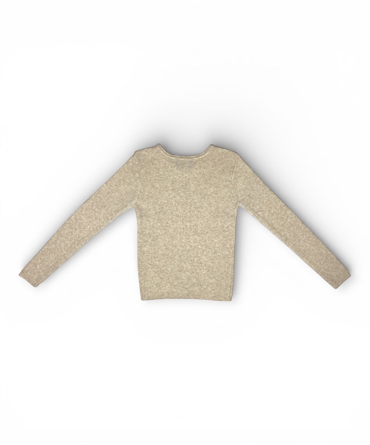 본슬리피(BORN SLIPPY) Corduroy Wool Round Neck Slim Knit (Beige)