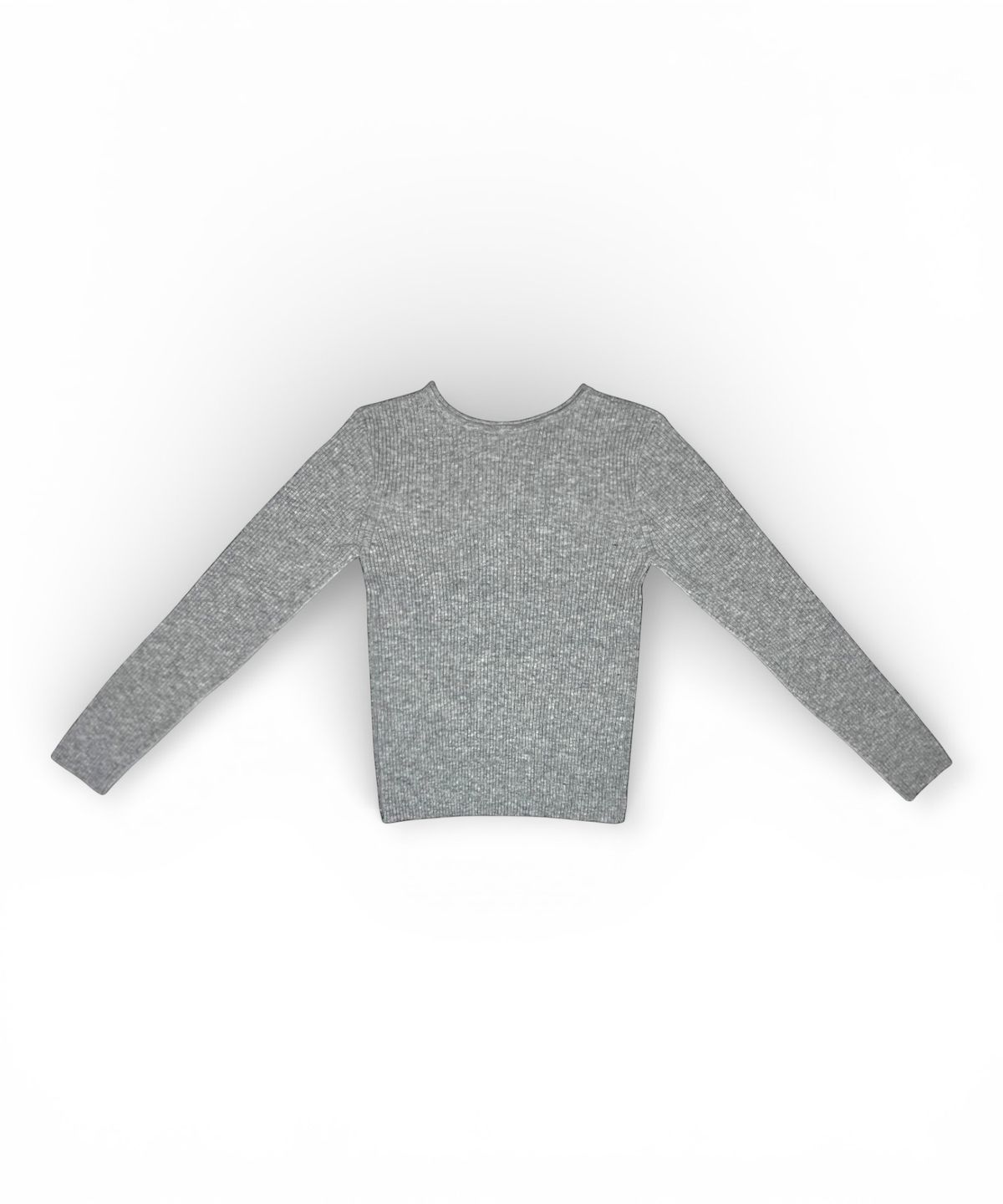 본슬리피(BORN SLIPPY) Corduroy Wool Round Neck Slim Knit (Gray)
