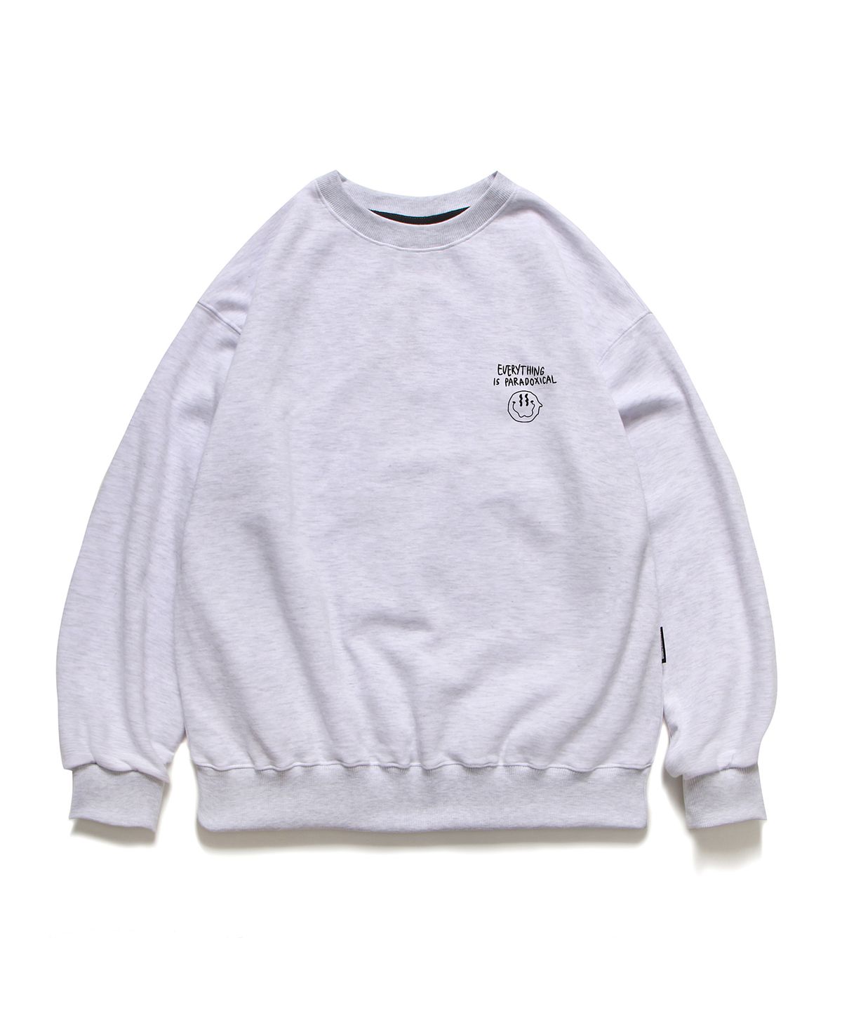 앱놀머씽(ABNORMALTHING) 스마일 크루넥 그레이 (SMILE CREWNECK GREY)