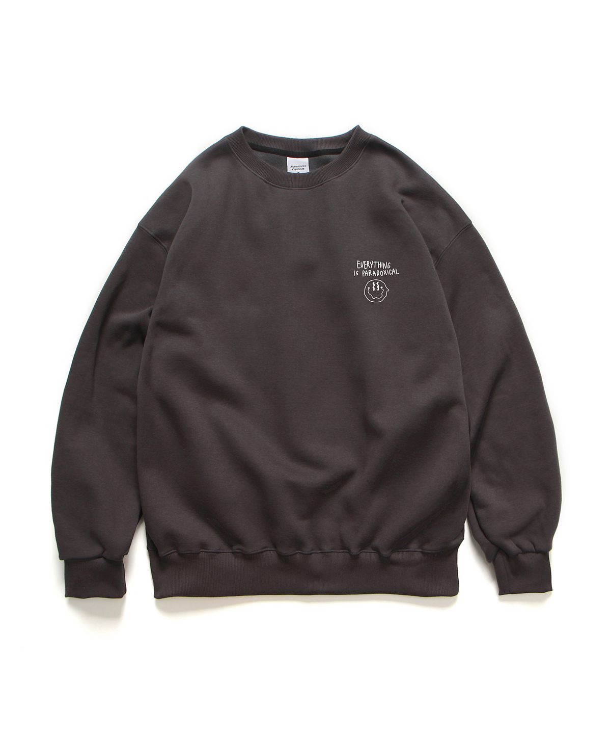 앱놀머씽(ABNORMALTHING) 스마일 크루넥 다크그레이 (SMILE CREWNECK DARK GREY)