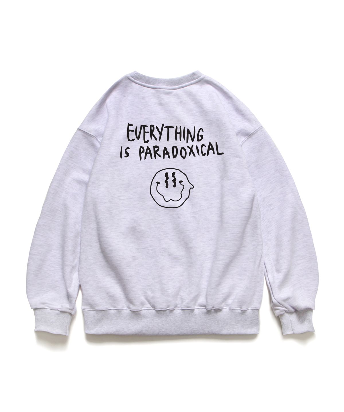 앱놀머씽(ABNORMALTHING) 스마일 크루넥 라이트그레이 (SMILE CREWNECK LIGHT GREY)