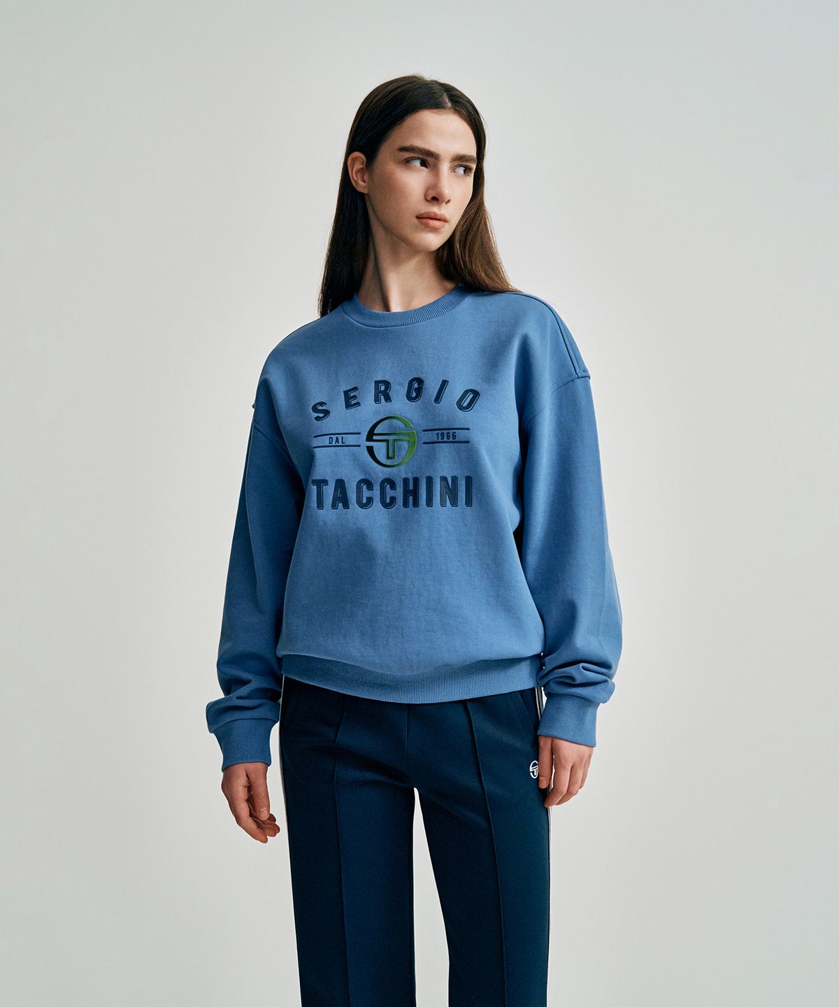세르지오 타키니(SERGIO TACCHINI) U 오버핏 맨투맨 (Indigo)