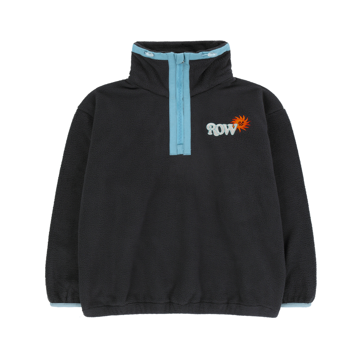 로유어보트(ROWYOURBOAT) FLEECE HALF-ZIP SWEATSHIRT (CHARCOAL)