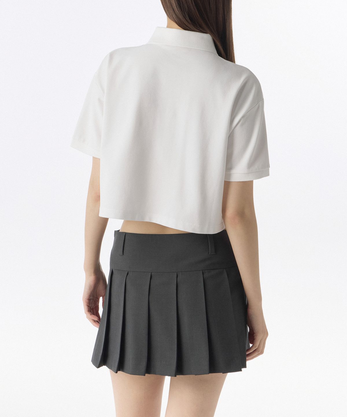 무신사 스탠다드 우먼(MUSINSA STANDARD WOMAN) [쿨탠다드] 우먼즈 릴렉스드 크롭 피케 폴로 셔츠 [화이트]