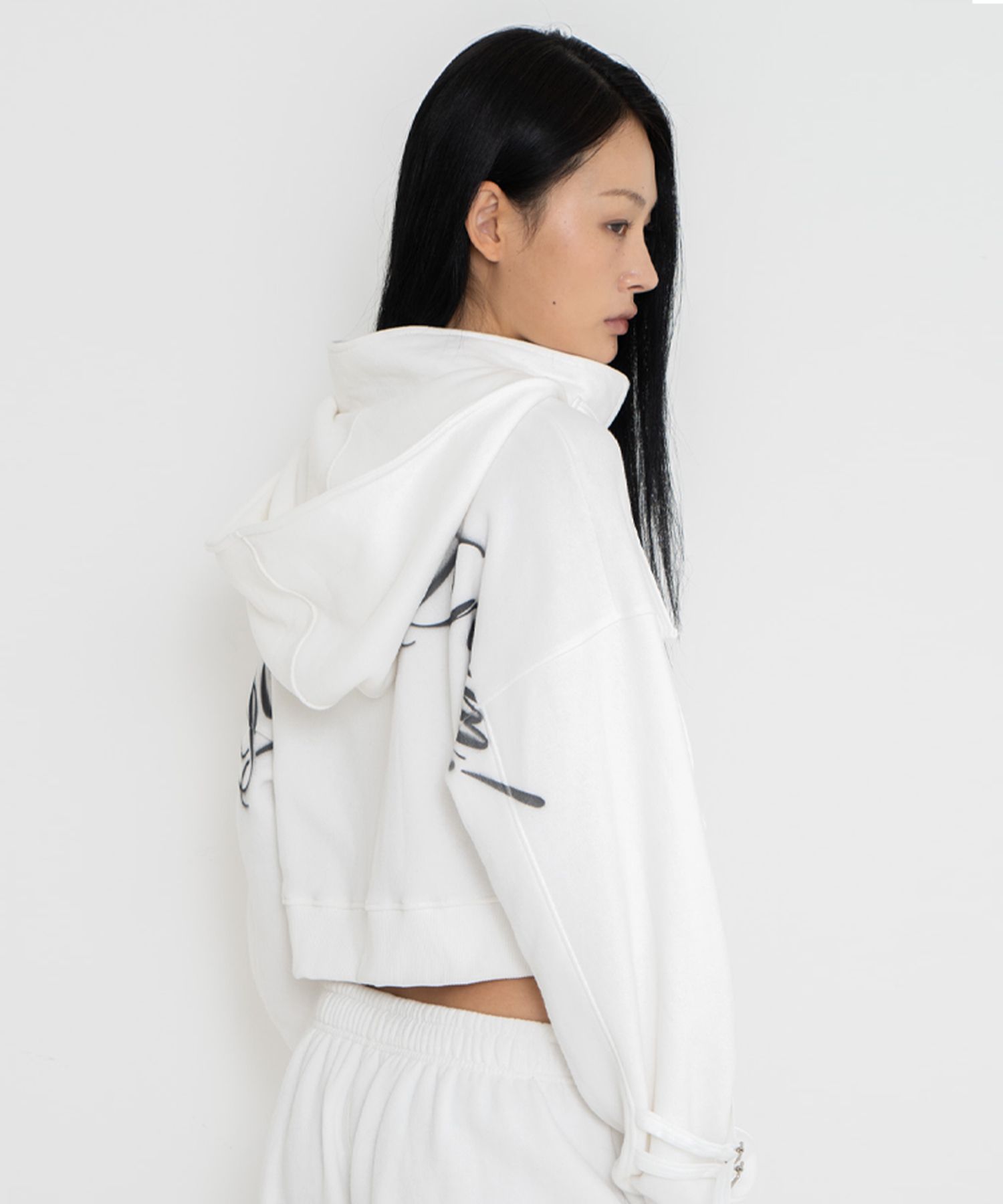 MUSINSA | 2000ARCHIVES LUXURY IS A DREAM HOODIE ZIP UP (IVORY)