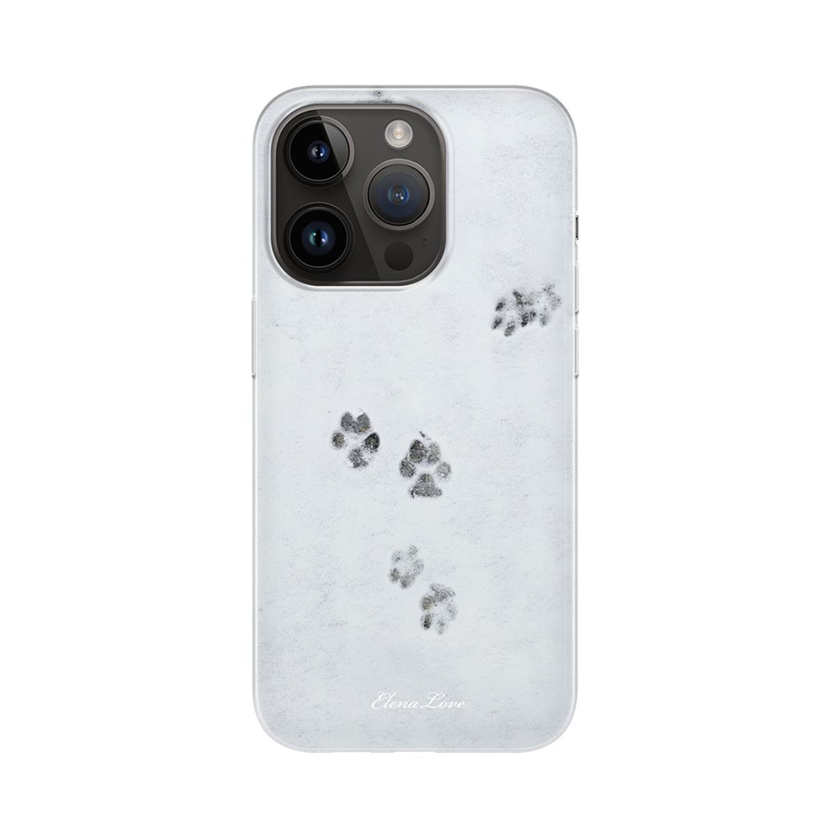 엘레나 러브(ELENALOVE) [Clear case] Snow footprint