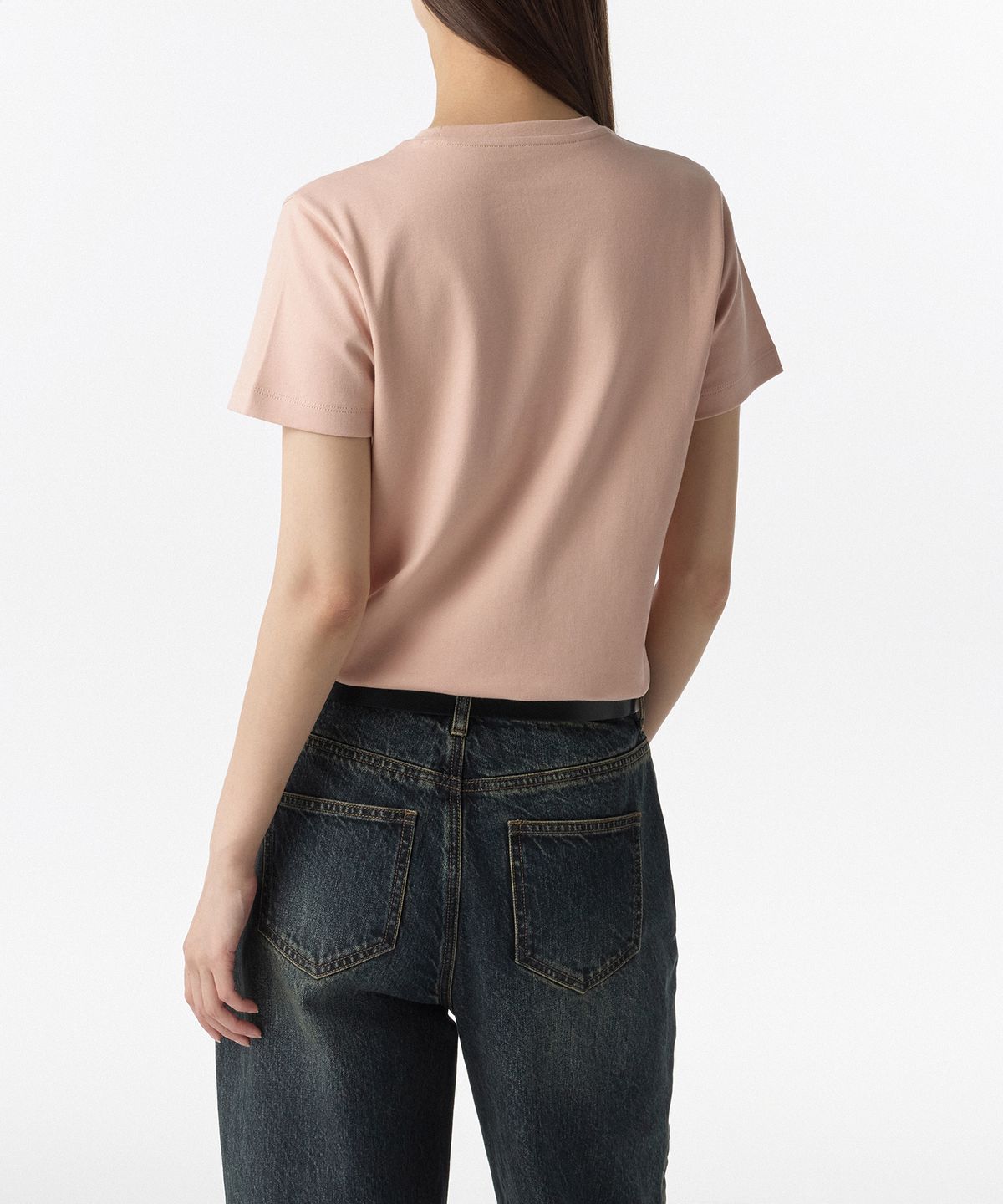무신사 스탠다드 우먼(MUSINSA STANDARD WOMAN) 우먼즈 베이식 크루 넥 티셔츠 [피치]