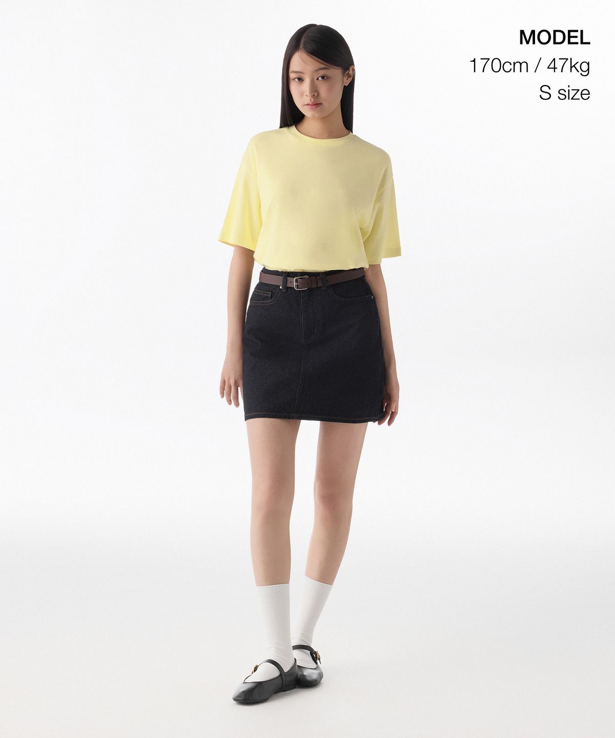 무신사 스탠다드 우먼(MUSINSA STANDARD WOMAN) 우먼즈 릴렉스 핏 크루 넥 티셔츠 [레몬]