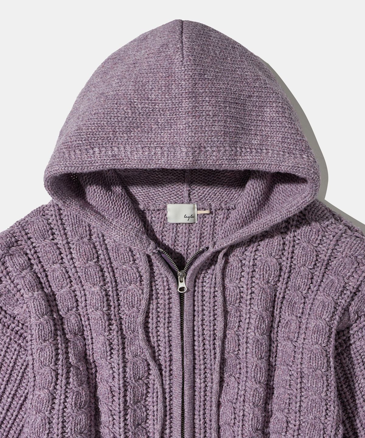 다이아몬드 레이라(DIAMOND LAYLA) Purple Gradation Hooded Zip-Up Cardigan C9