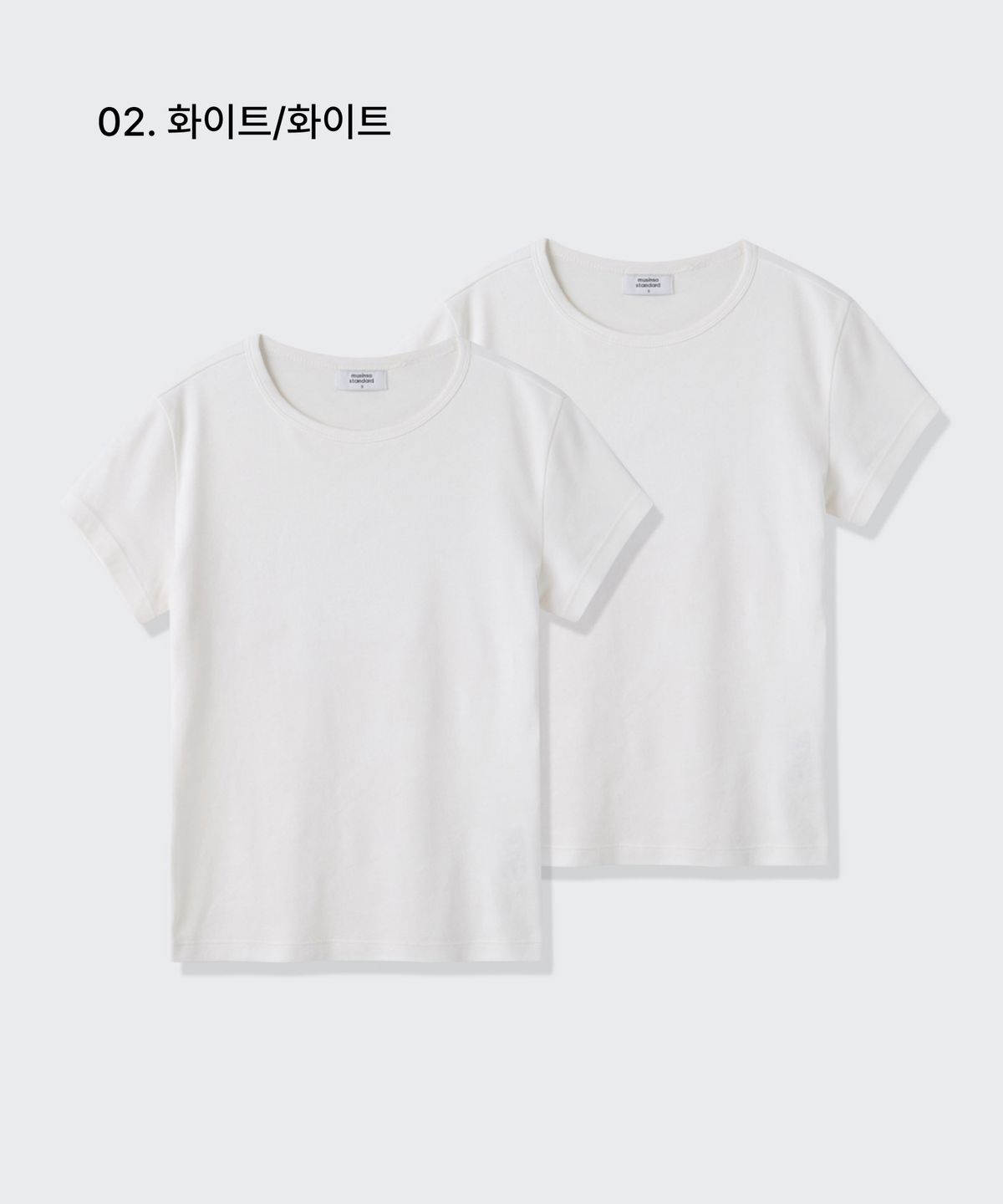 무신사 스탠다드 우먼(MUSINSA STANDARD WOMAN) 우먼즈 슬림 크루 넥 티셔츠 2팩