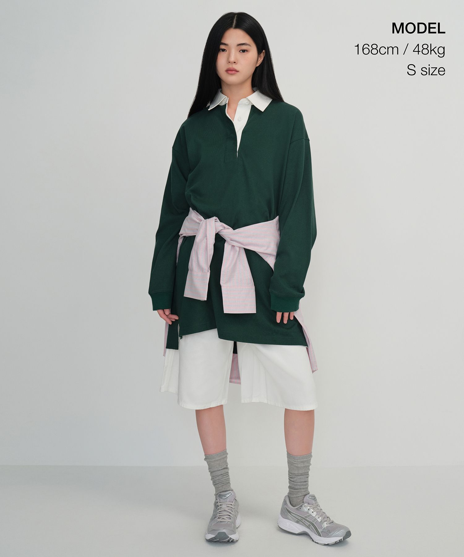 oversized rugby dress Black Rugby Polo Dress