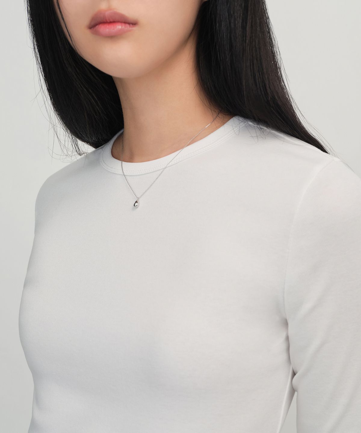 무신사 스탠다드 우먼(MUSINSA STANDARD WOMAN) 우먼즈 슬림 크루 넥 티셔츠_반소매+긴소매 2팩