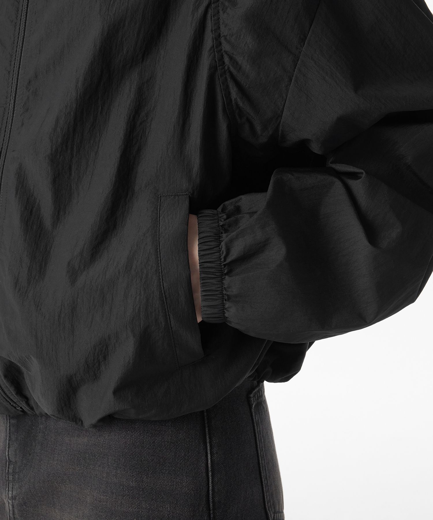 【13MONTH】Recycle Shirring Windbreaker (BLACK) MUSINSA | MUSINSA STANDARD WOMAN Women's shirring