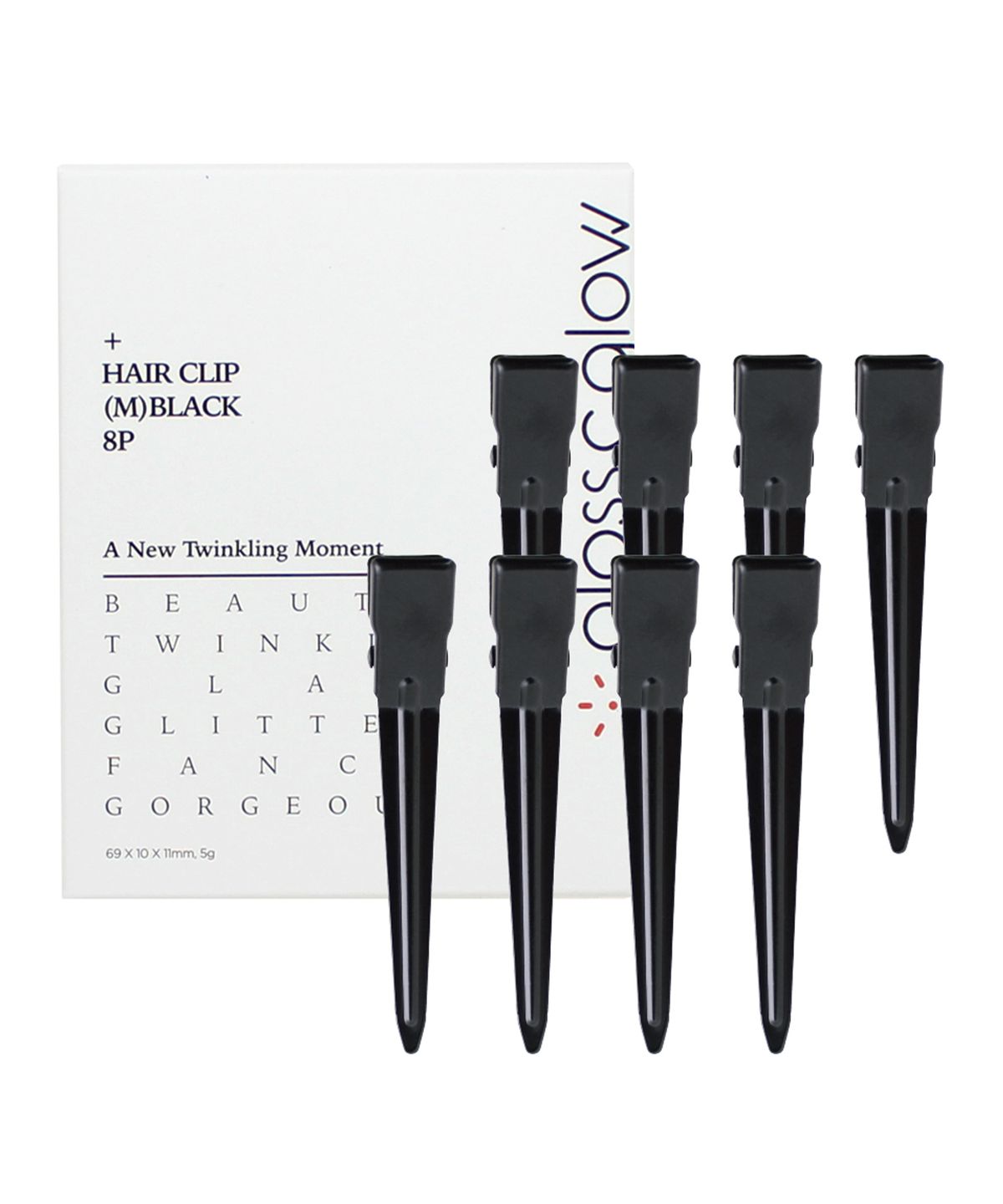 글로스앤글로우(GLOSS&GLOW) 자국 없는 집게핀 중 8P