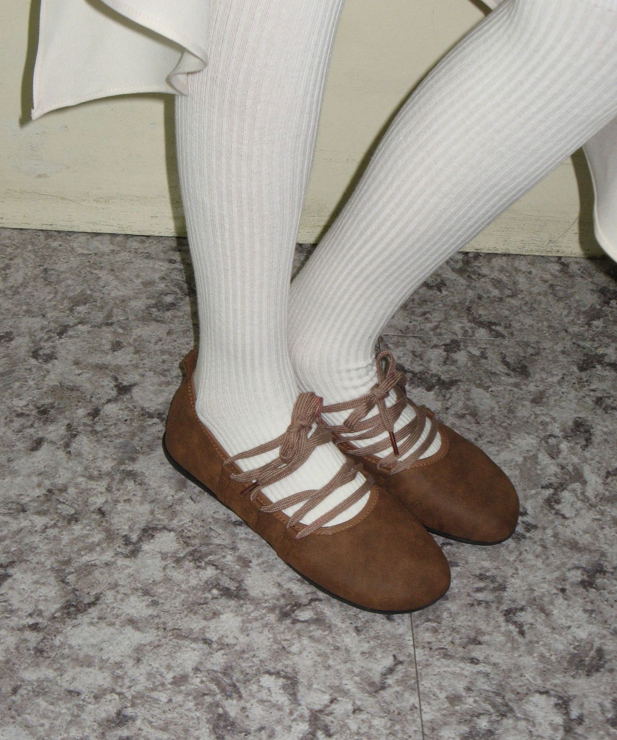 포기무디(FOGGY MOODY) Blessed 0001. Lace-Up Flats - 3colors